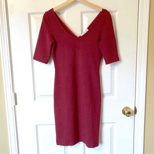 Amour Vert Deep V-Neck Bodycon Dress (Like new)